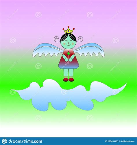 Cupid Angel Wings Character Flat Illustration Vector Stock Vector