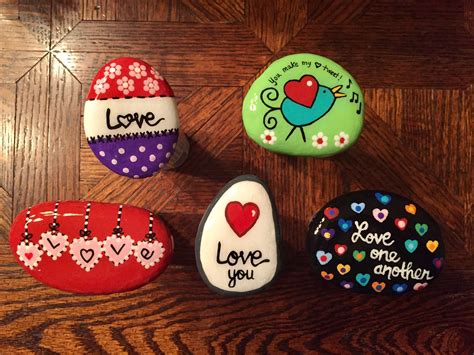 Heart Valentine Love Paintedrocks Rock Crafts Rock Painting