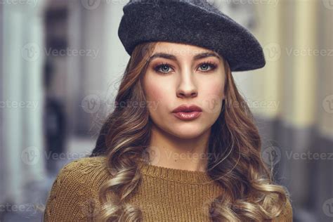 Beautiful Blonde Russian Woman In Urban Background 5165661 Stock Photo