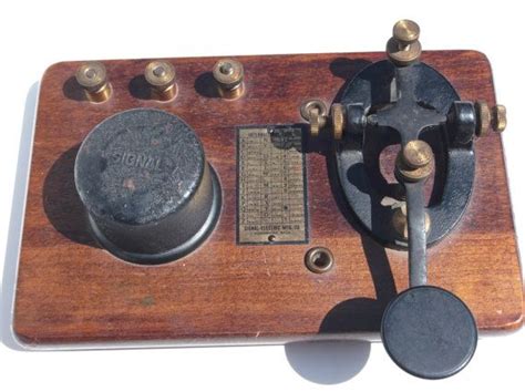 Antique Morse Code Telegraph Key With Buzzer Kob Signal Electric