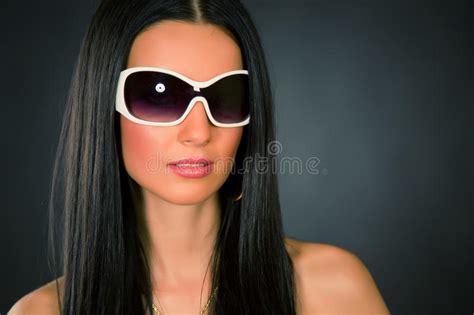 Girl With Stylish Glasses Stock Image Image Of Saxy 11953745