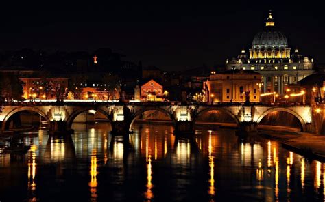 Rome Night Wallpapers Top Free Rome Night Backgrounds Wallpaperaccess
