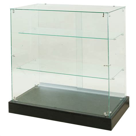 Commercial Display Cases Frameless Rectangular Glass Display Cases Store Fixture Showcase