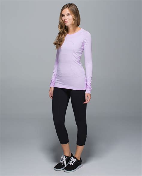 Lululemon Run Swiftly Tech Long Sleeve Crew Heathered Pretty Purple