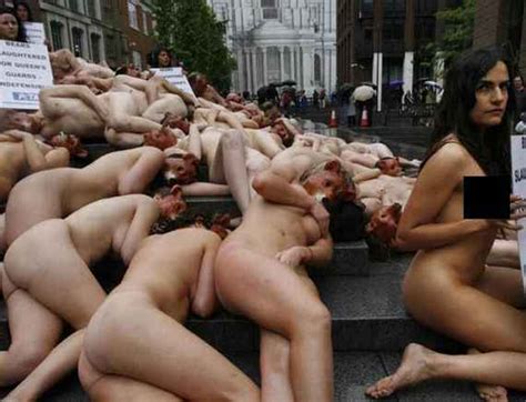 Friday News Nude PETA Protest