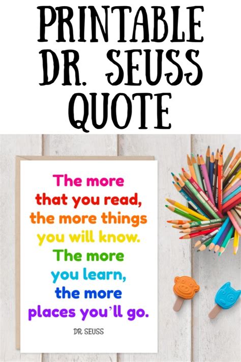 Dr Seuss Quote Printable Seuss Quotes Printable Activities For Kids
