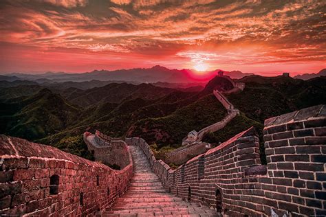 The Great Wall Sunset Red Dot