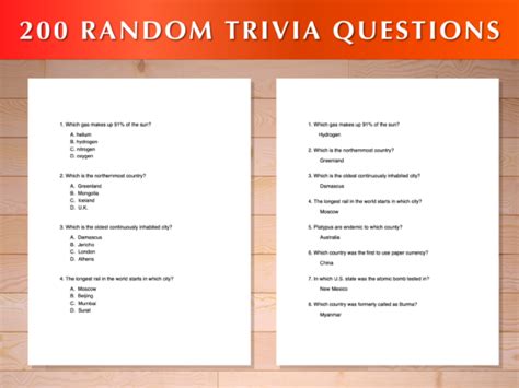 Random Trivia Questions Graphic By Ascendprints Creative Fabrica