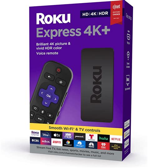 Roku Express 4K 2021 Streaming Media Player HD 4K HDR With Smooth