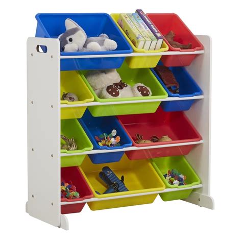 Ubesgoo Kids Toy Storage Organizer Cabinet Box With 12 Plastic Bins
