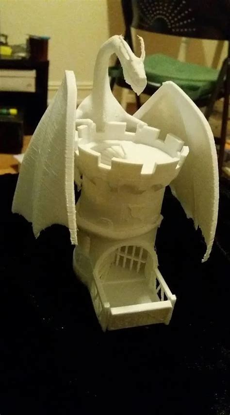 Castle Dice Tower With Dragon By Xcrismonp Thingiverse Dice Tower 3d Printing Dnd Crafts