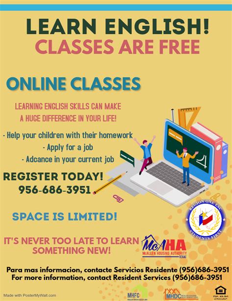 Free Online English Classes 09102020 News Mcallen Housing