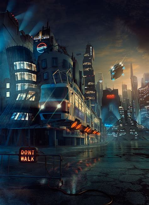 Digital Art By Tomas Muller Futuristic City Sci Fi Landscape