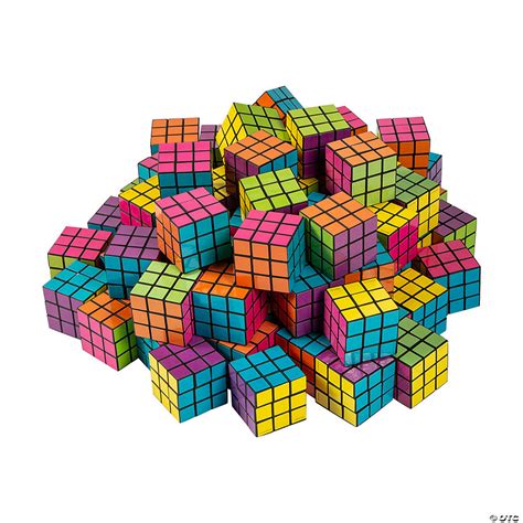 Bulk Mini Bright Puzzle Cubes Oriental Trading