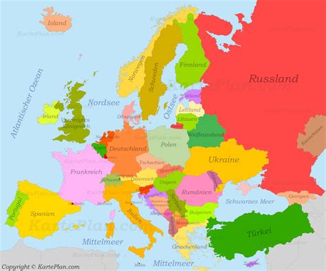 Karte Europa Politisch