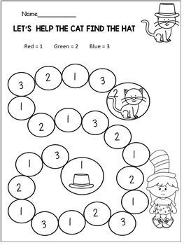 Pick and choose which ones your kid would like to color! Dr. Seuss Preschool Activities And Kindergarten - Coloring ...