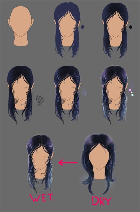 Choose your favorite soaked drawings from 25 available designs. How to...I draw wet hair by AmeDvleec.deviantart.com on @DeviantArt | How to draw hair, Wet hair ...