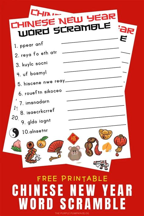 Free Printable Chinese New Year Activities Pack | Word Puzzles & More!