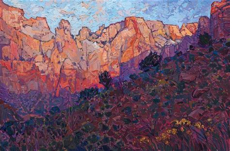 Western Landscape Painting Of Zion National Park By Contemporary