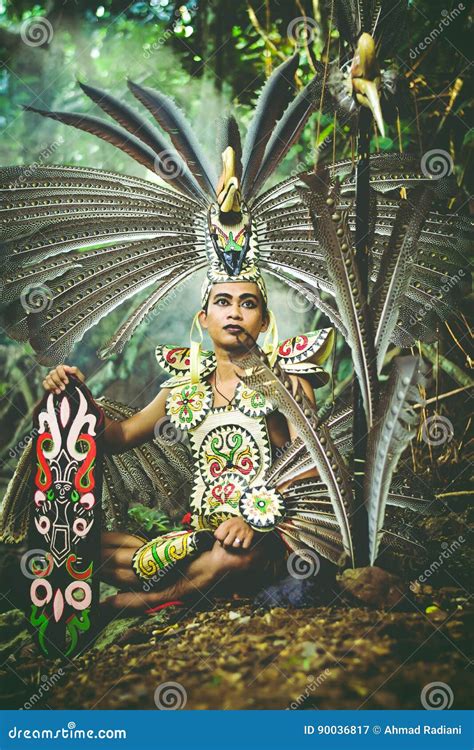 Dayak From South Borneo Jungle Editorial Photography Image Of