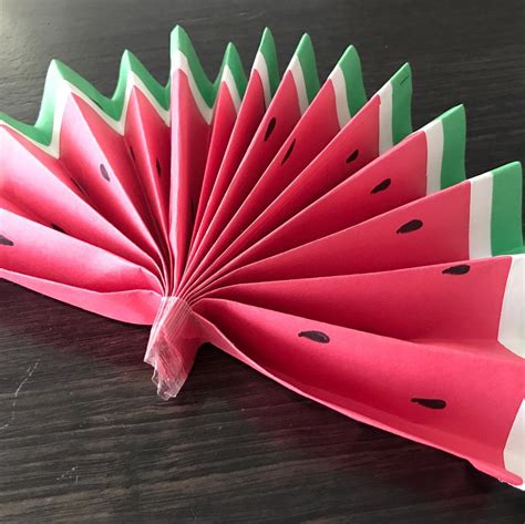 Lets Make Watermelon Paper Fans Les Petits Painters