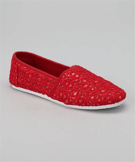 Look At This Red Glitter Lace Tammy Slip On Shoe On Zulily Today Red