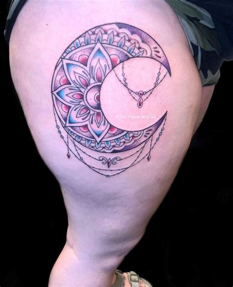 30 Pretty Mandala Moon Tattoos You Will Love Style Vp Page 4