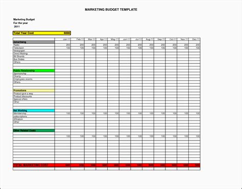 6 Marketing Budget Plan In Excel Sampletemplatess Sampletemplatess