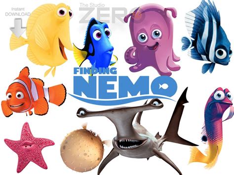 50 Finding Nemo Clipart 300dpi Png Images Instant Download Etsy
