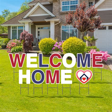 Welcome Home Yard Signs Welcome Home Lawn Letters Welcome Etsy