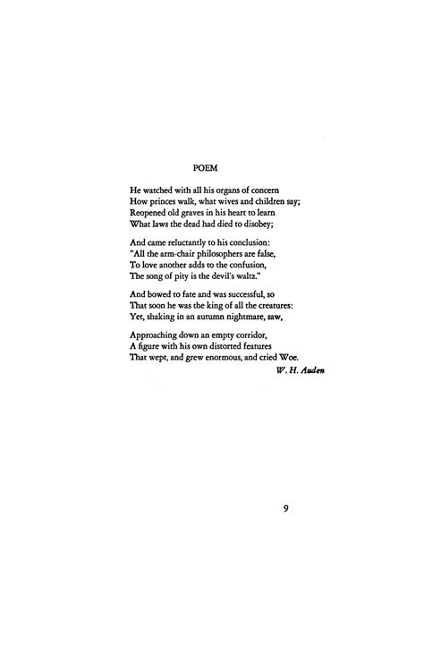 Poem By W H Auden Poetry Magazine Short Poems Poems Poetry Magazine
