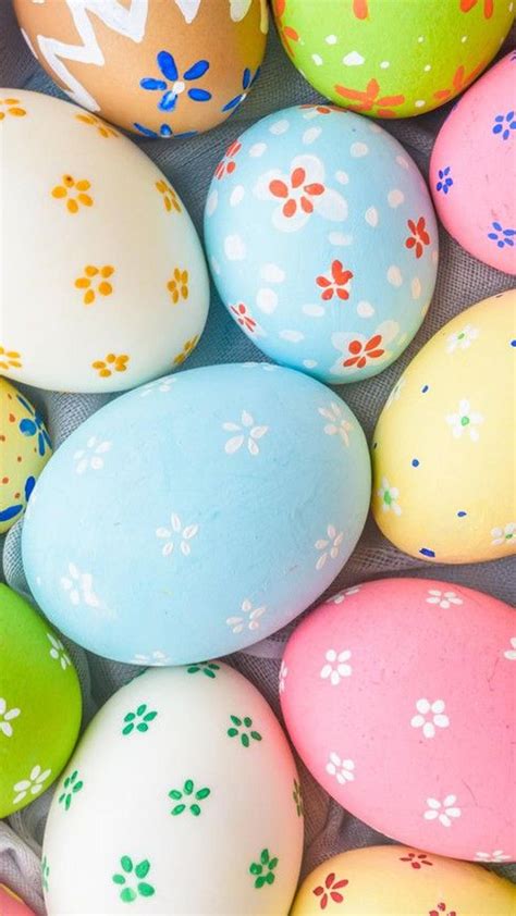 Download Cute Floral Easter Eggs Iphone Wallpaper