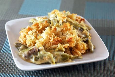 Spray inside of a 7 x 11 casserole dish or 8 x 8 baking pan. Cheddar Gives This Southern Green Bean Casserole Extra ...