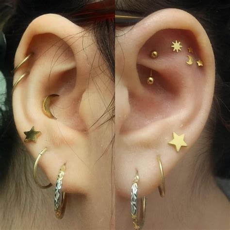 Current Set Up Right Ear Left Ear Piercing Cool Ear Piercings