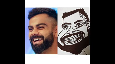 How To Draw Virat Kohli Caricature Easy Step By Step For Kids Virat