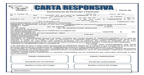 Carta Responsiva De Compra Venta De Vehiculos Pdf Commercelasopa Vrogue
