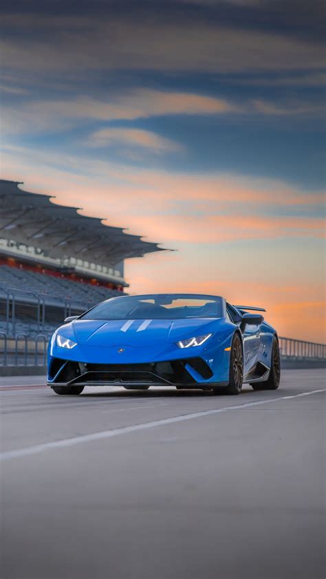 Papel De Parede Lamborghini Huracan Azul Celular E Pc