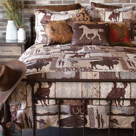 Western Ranch Quilt Bed Set King Lone Star Western Decor