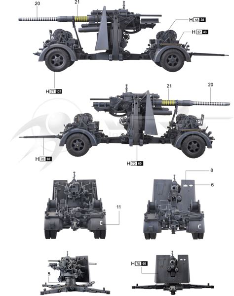 88mm Flak Gun Blueprints