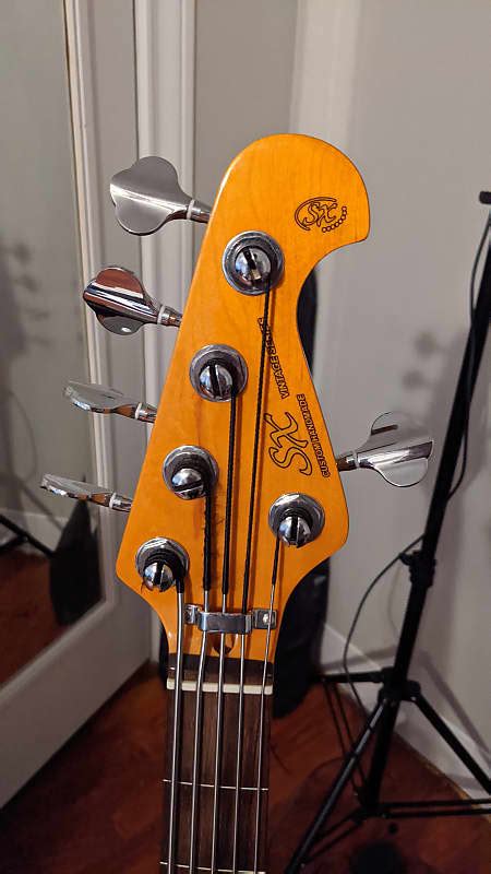 Sx Vintage Series Fretless 5 String Bass Black Reverb