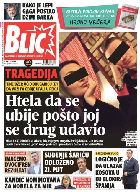 Ovo Su Naslovne Strane Dana Njih Novina Press Serbia