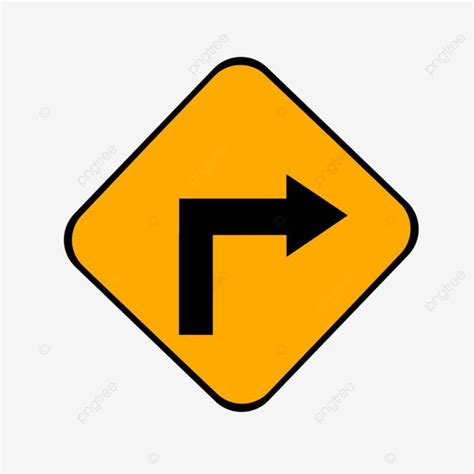 Traffic Sign White Transparent Traffic Sign Sharp Bend To The Right