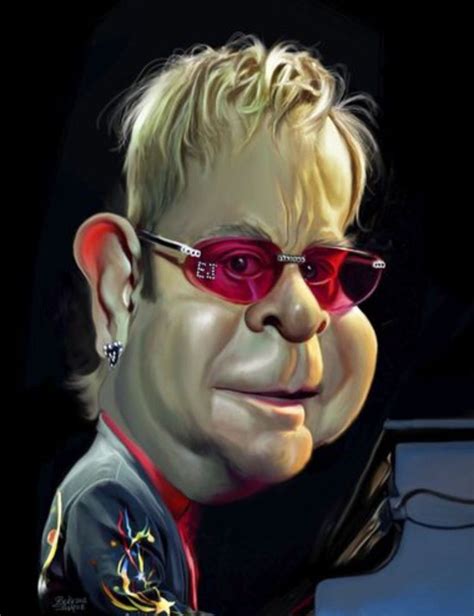 Elton John Celebrity Caricatures Caricature Funny Caricatures