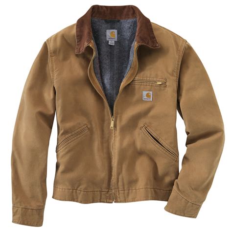 Customize Carhartt Mens Weathered Duck Detroit Blanket Lined Jacket