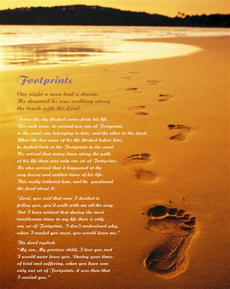 Footprints In The Sand Poem Printable