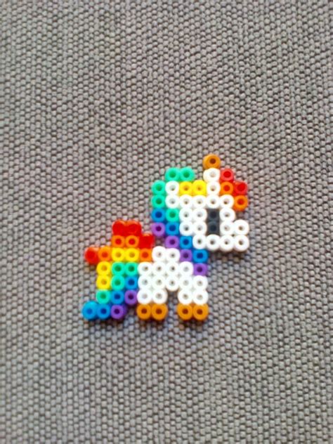 Unicorn Pin Pixel Art Perler Hama Beads Brooch 8bit Kawaii Unicorn T
