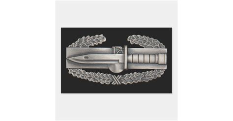 Combat Action Badge Rectangular Sticker