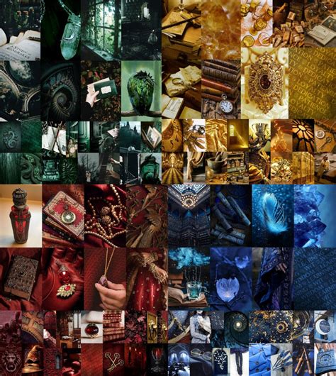 100 Four Wizards House Aesthetic Wall Collage Kit Digital Etsy