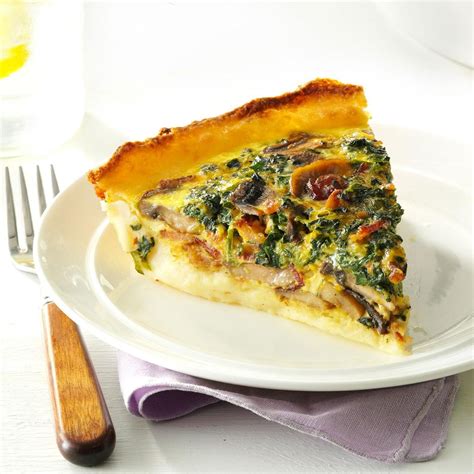 Spinach Quiche With Potato Crust Recipe How To Make It Taste Of Home