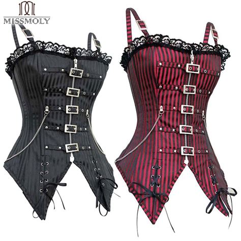 Miss Moly Steampunk Corset Gothic Dress Women Sexy Clothes Plastic